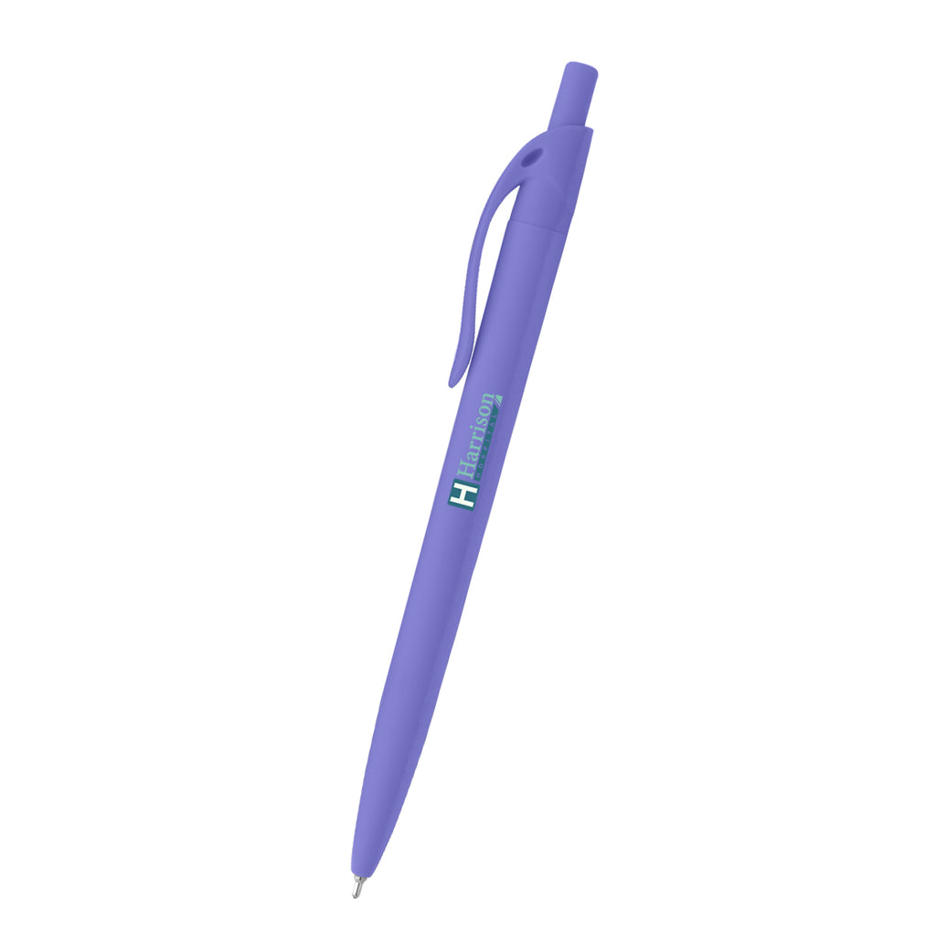 Sleek Write Rubberized Pen in Recycled ABS - Purple - Full Color