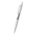 Sleek Write Rubberized Pen in Recycled ABS - White - Silk Screen