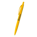Sleek Write Rubberized Pen in Recycled ABS - Yellow - Silk Screen