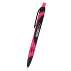 Sleek Write Rubberized Pen, Two-Tone - Pink - Silk Screen