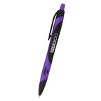Sleek Write Rubberized Pen, Two-Tone - Purple - Silk Screen