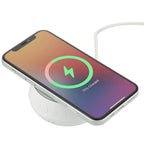 Sleep Sound Machine with 15W Wireless Charger - White - Left Angle 2