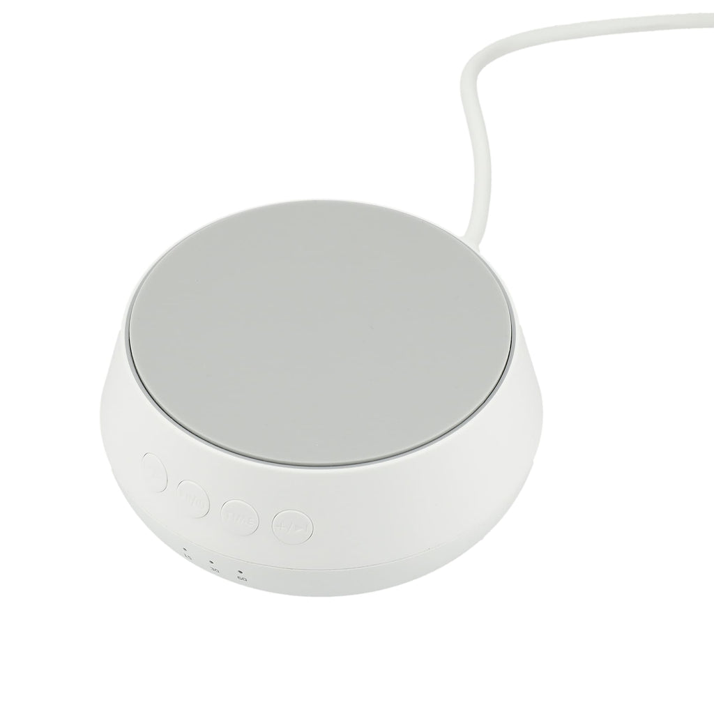 Sleep Sound Machine with 15W Wireless Charger - White - Left Angle 3