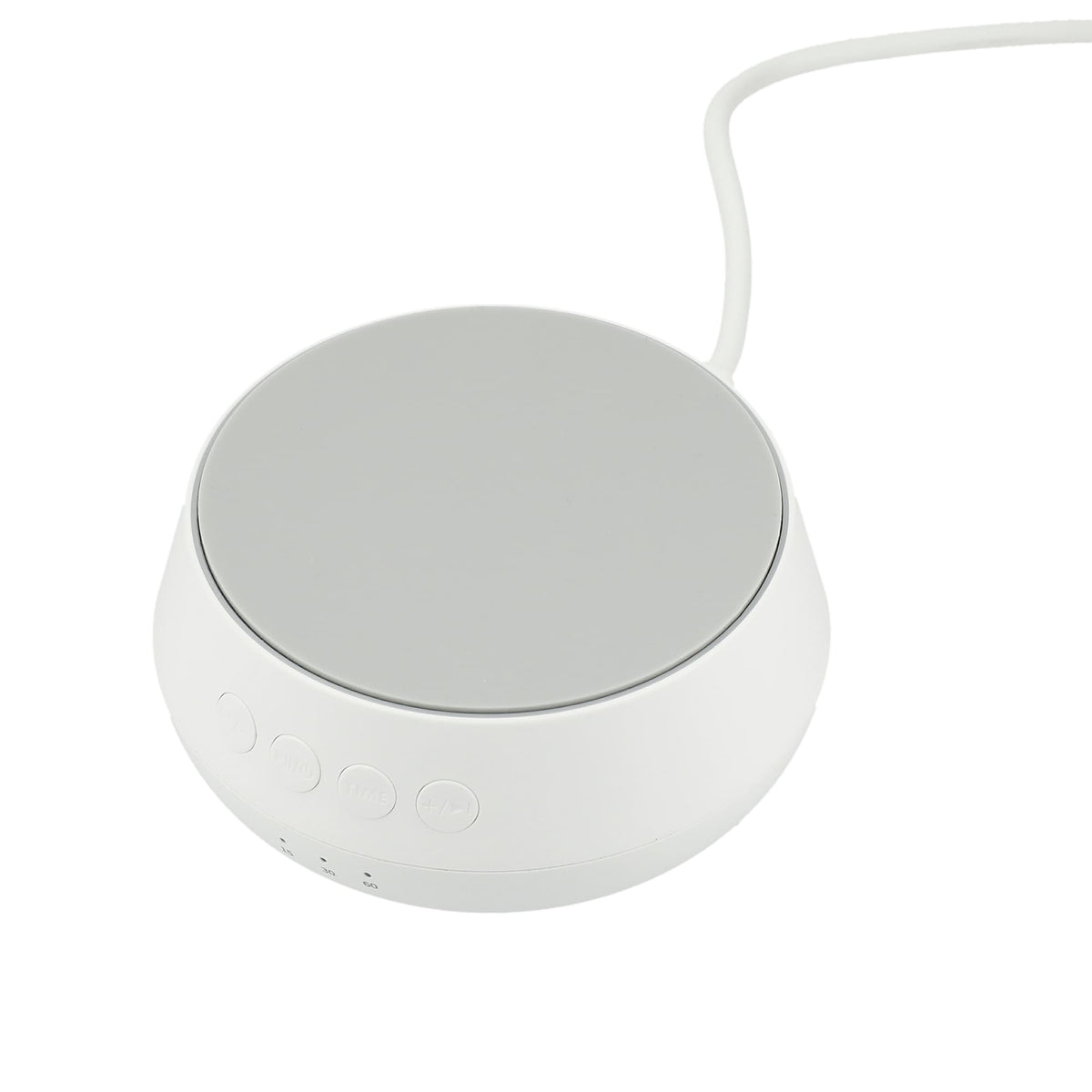 Sleep Sound Machine with 15W Wireless Charger - White - Left Angle 3