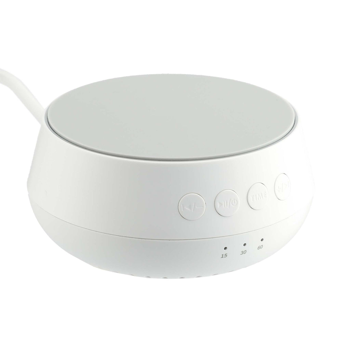 Sleep Sound Machine with 15W Wireless Charger - White - Right Angle 3