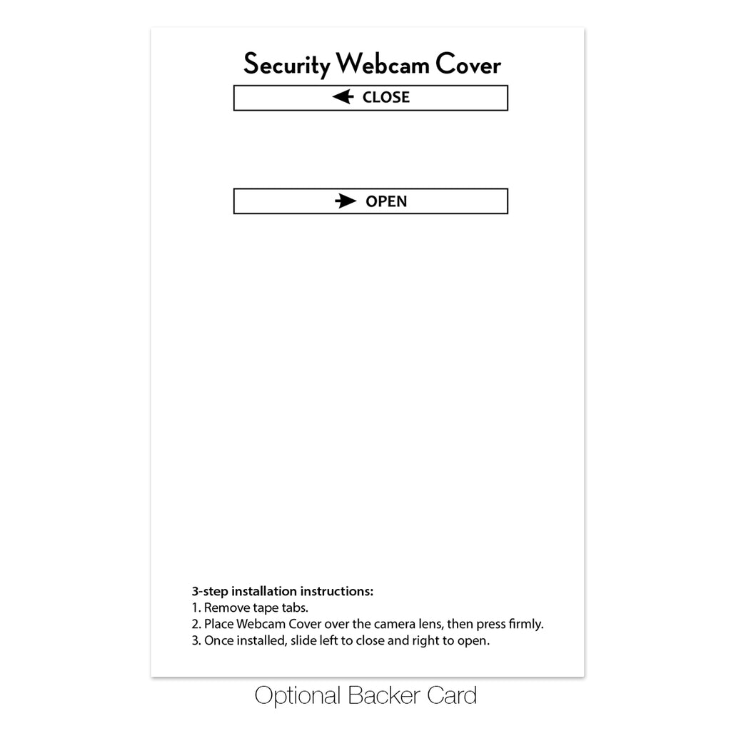 Sliding Webcam Cover on a Backer Card - Gray - Optional_Card_Blank