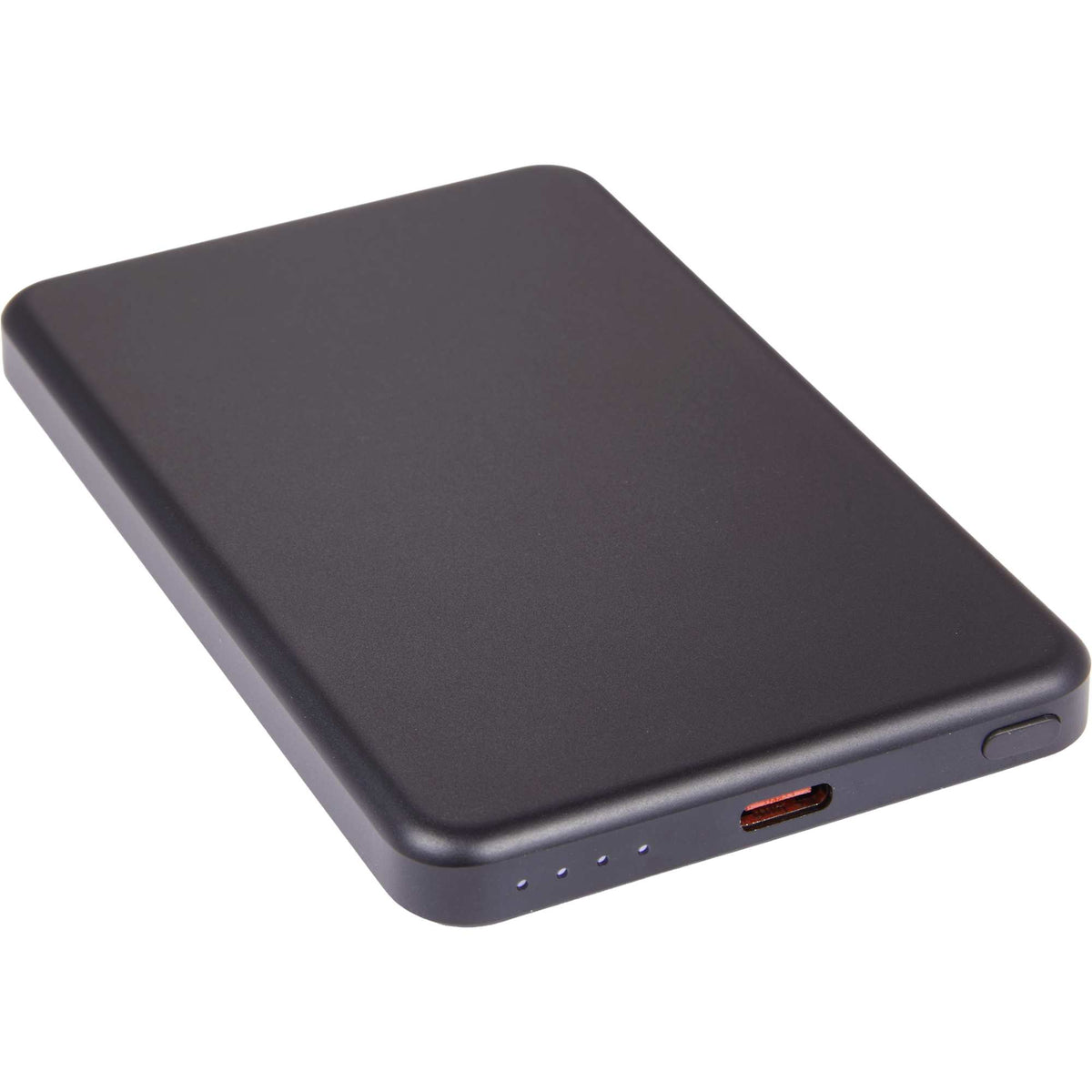 Slim Aluminum Magnetic Power Bank, 5,000 mAh Laser Engraving - Black - Detail 3