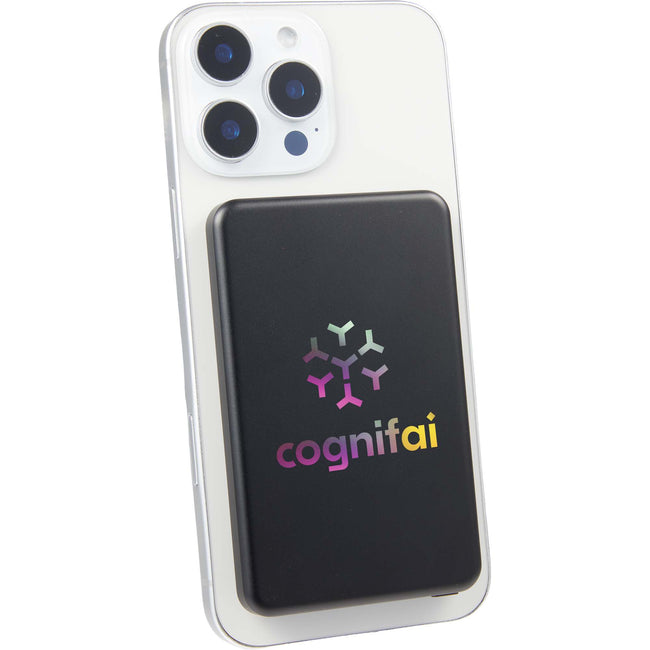 Slim Aluminum Magnetic Power Bank, 5,000 mAh Laser Engraving