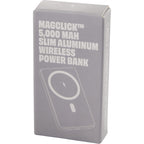Slim Aluminum Magnetic Power Bank, 5,000 mAh Laser Engraving - Black - Packaging