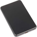Slim Aluminum Magnetic Power Bank, 5,000 mAh Laser Engraving - Black - Right Angle