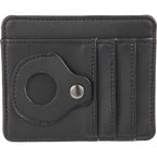 Slim Card Wallet with AirTag Holder - Black - Back