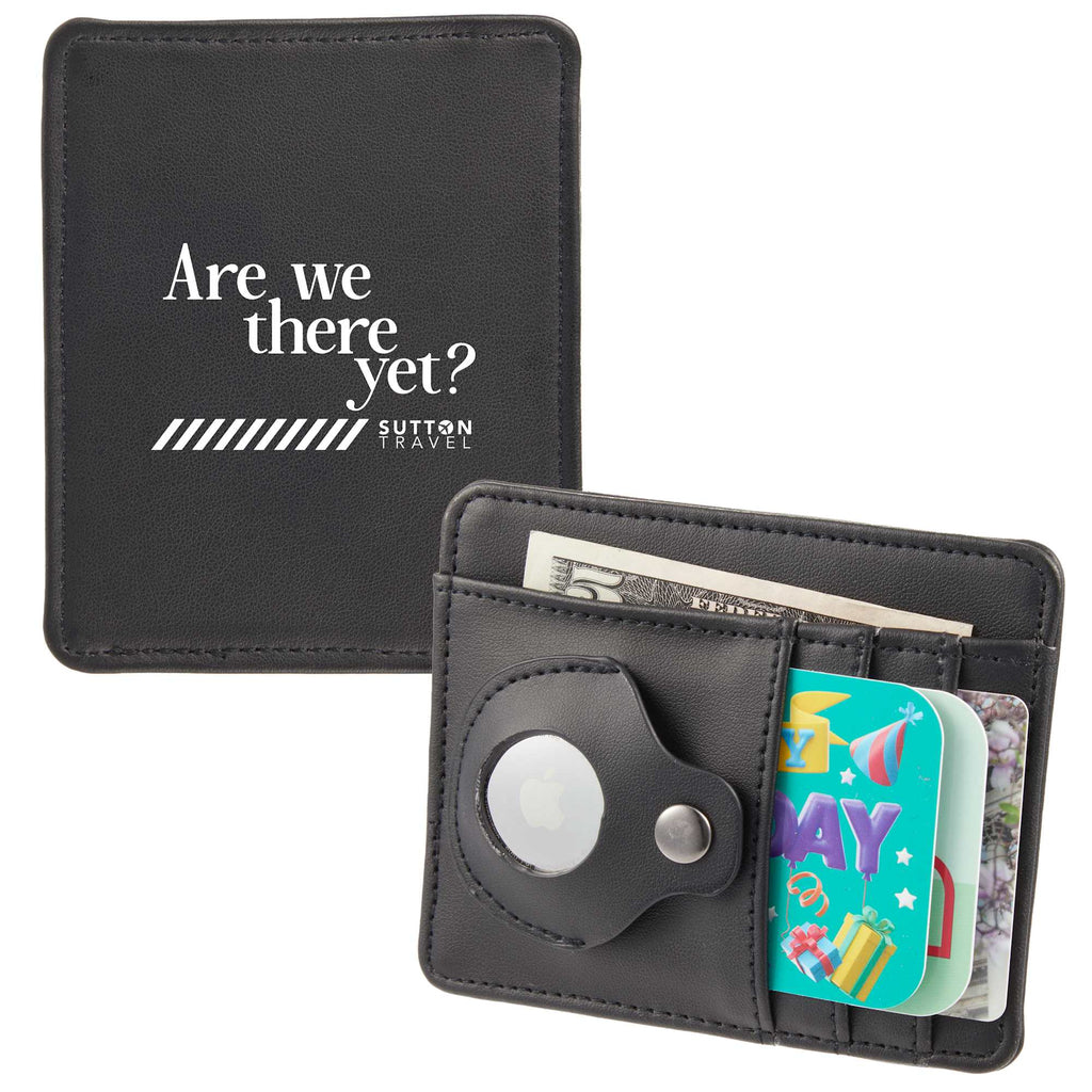 Slim Card Wallet with AirTag Holder - Black - Default