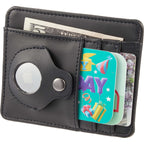 Slim Card Wallet with AirTag Holder - Black - Detail 2