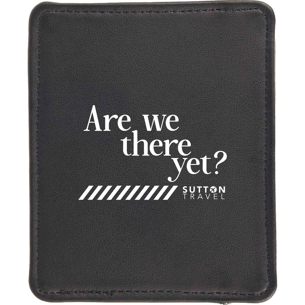 Slim Card Wallet with AirTag Holder - Black - Front