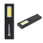 Slim Clip COB Flashlight, Rechargeable - Black with Black - Silk Screen