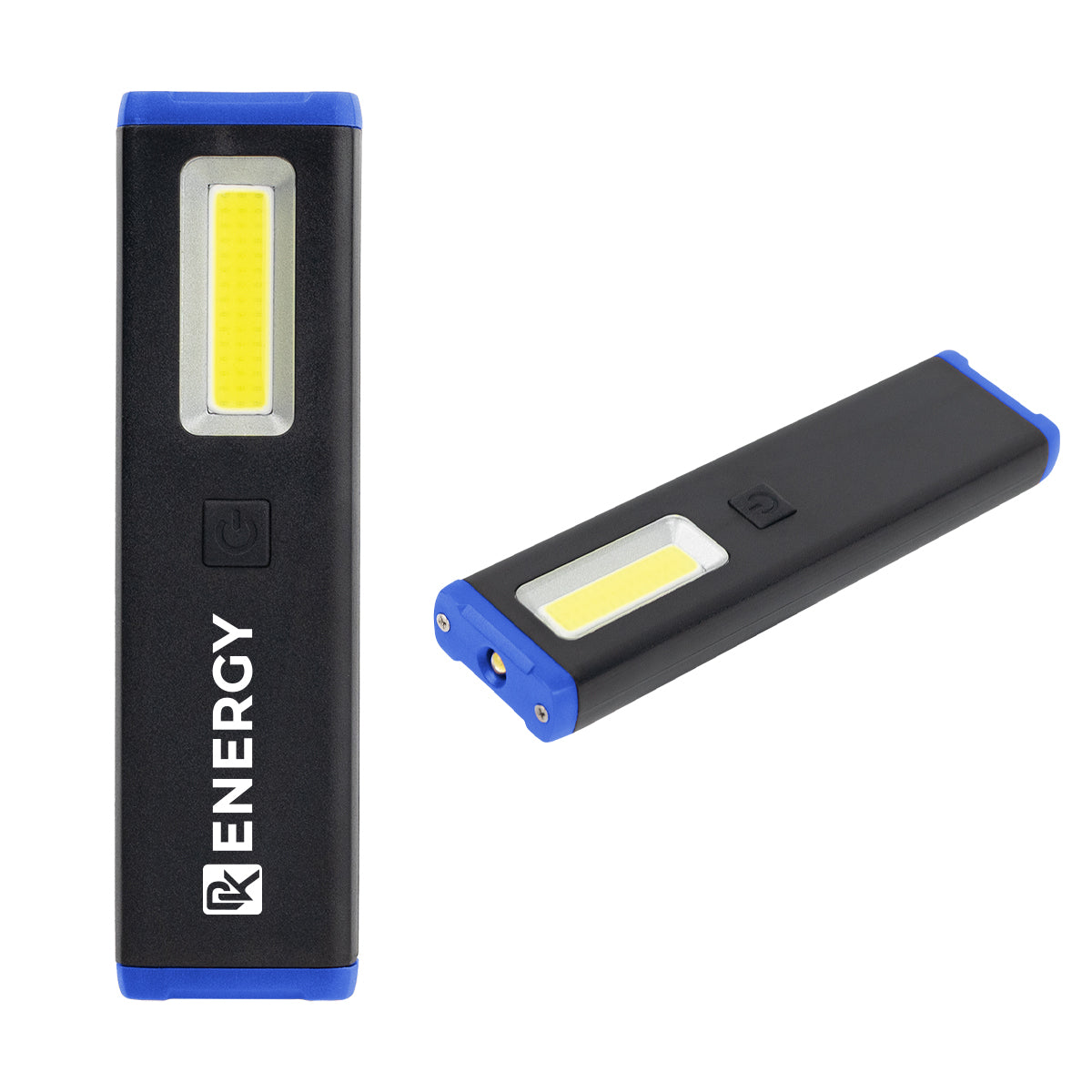 Slim Clip COB Flashlight, Rechargeable - Black with Black - Silk Screen