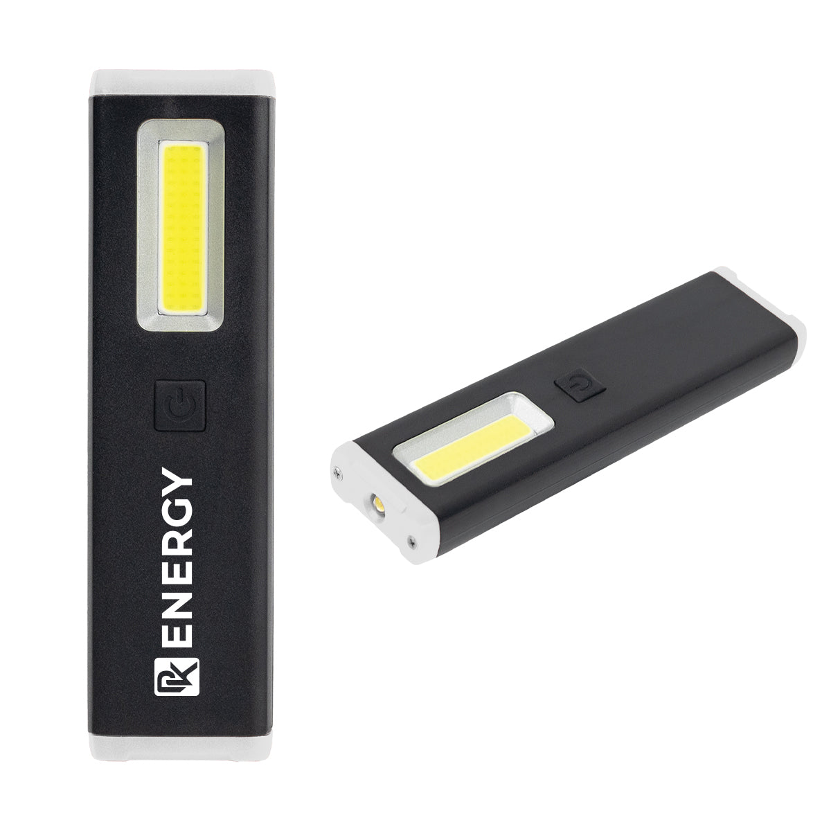 Slim Clip COB Flashlight, Rechargeable - White - Silk Screen