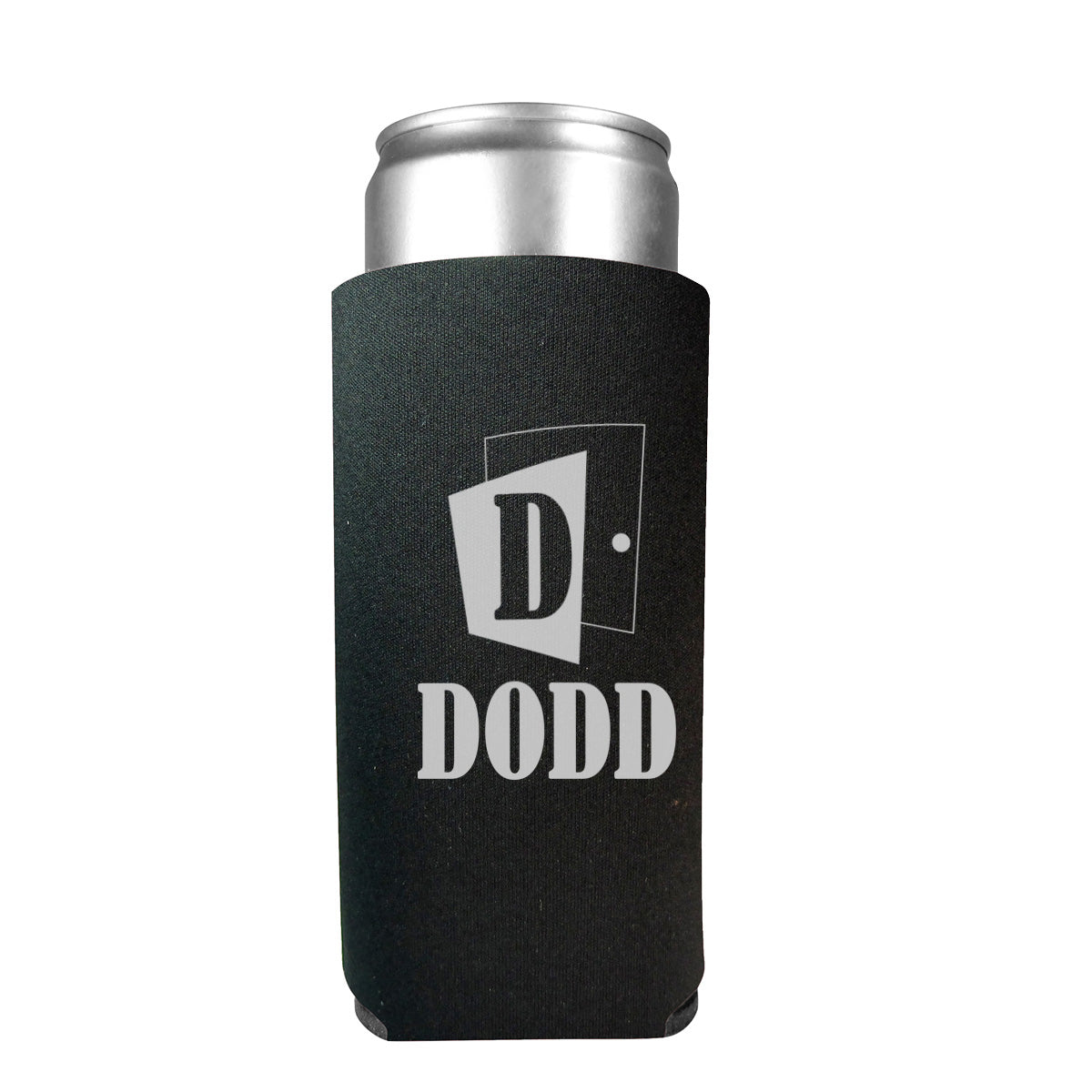 Slim Fit Kan-Tastic Can Cooler, 12 oz - Black - Silk Screen