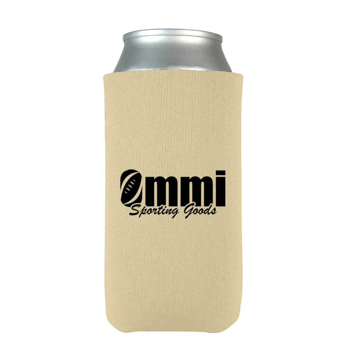 Slim Kan-Tastic Can Cooler, 8 oz - Khaki - Silk Screen