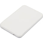 Slim Magnetic Power Bank with LED Indicators, 4,000 mAh Full Color - White - Left Angle
