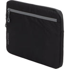Slim Recycled Laptop Sleeve with Two Zip Pockets, 15 Inch Embroidery - Black - Left Angle