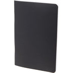 Slim Stapled Pocket Notebook with Recycled Cover, 4 x 6 Inches - Black - Left Angle