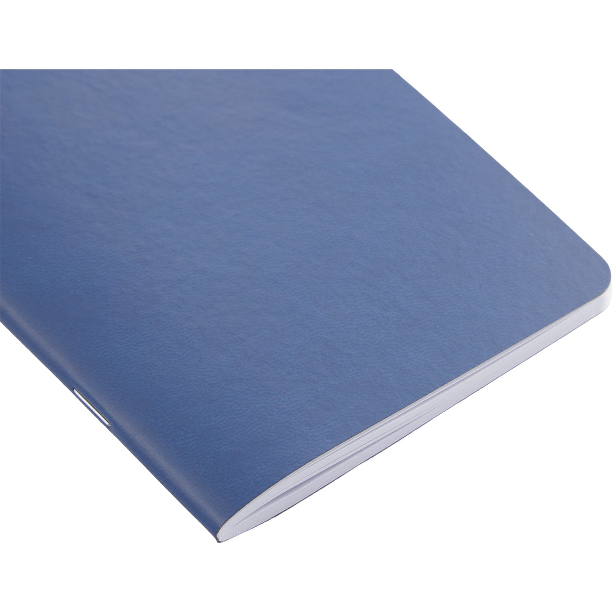 Slim Stapled Pocket Notebook with Recycled Cover, 4 x 6 Inches - Blue - Detail