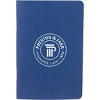 Slim Stapled Pocket Notebook with Recycled Cover, 4 x 6 Inches - Blue - Front