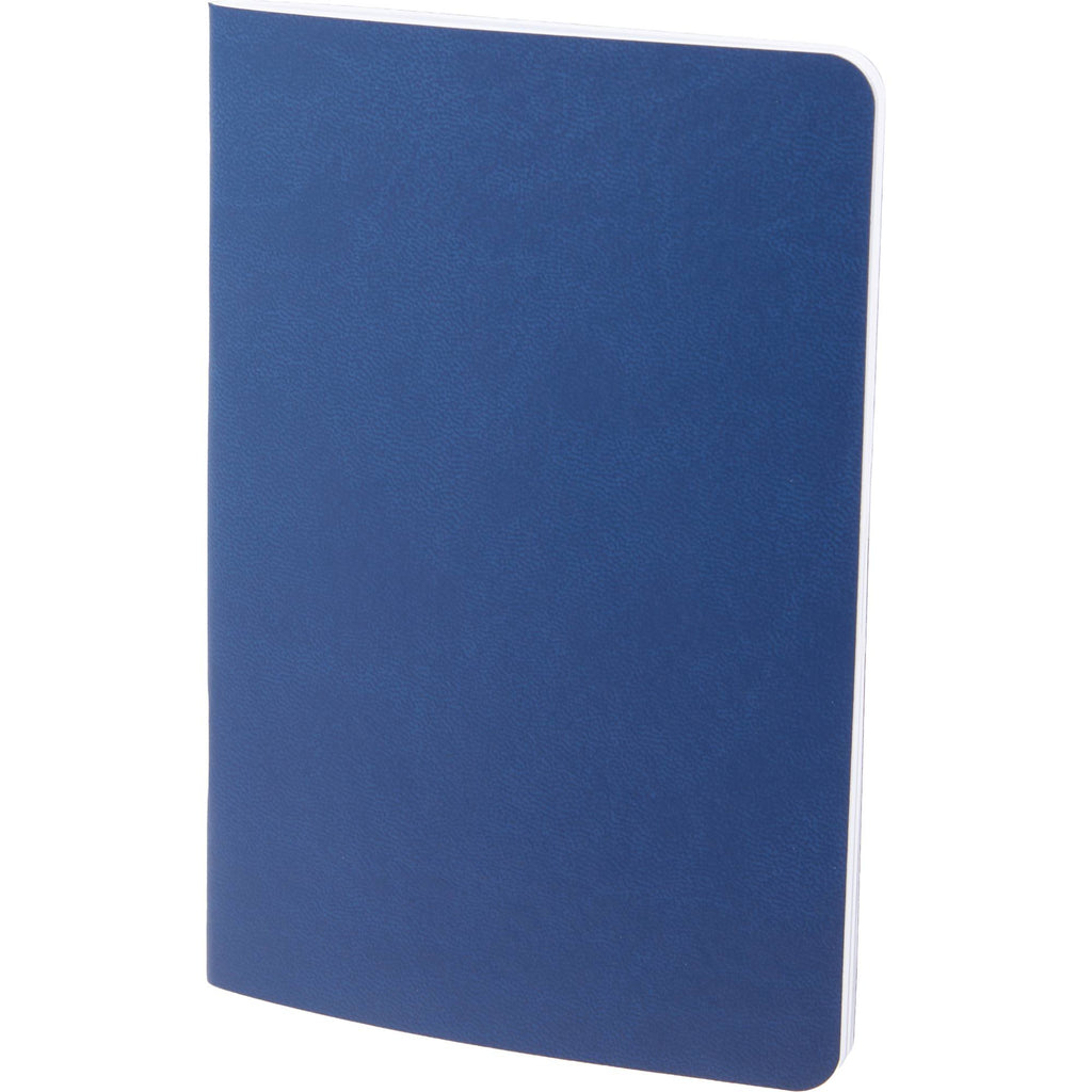 Slim Stapled Pocket Notebook with Recycled Cover, 4 x 6 Inches - Blue - Left Angle
