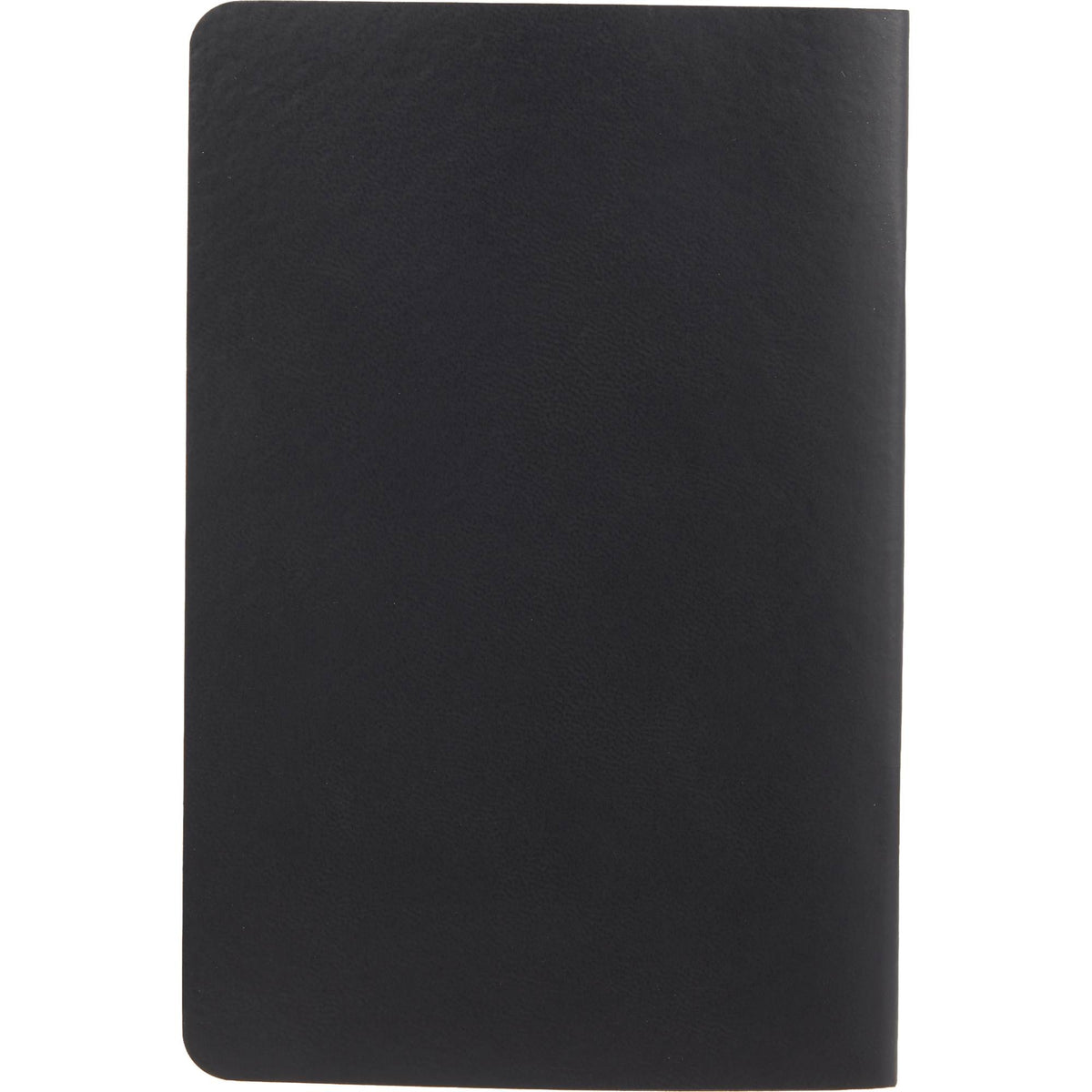 Slim Stapled Pocket Notebook with Recycled Cover, 4 x 6 Inches Debossing - Black - Back