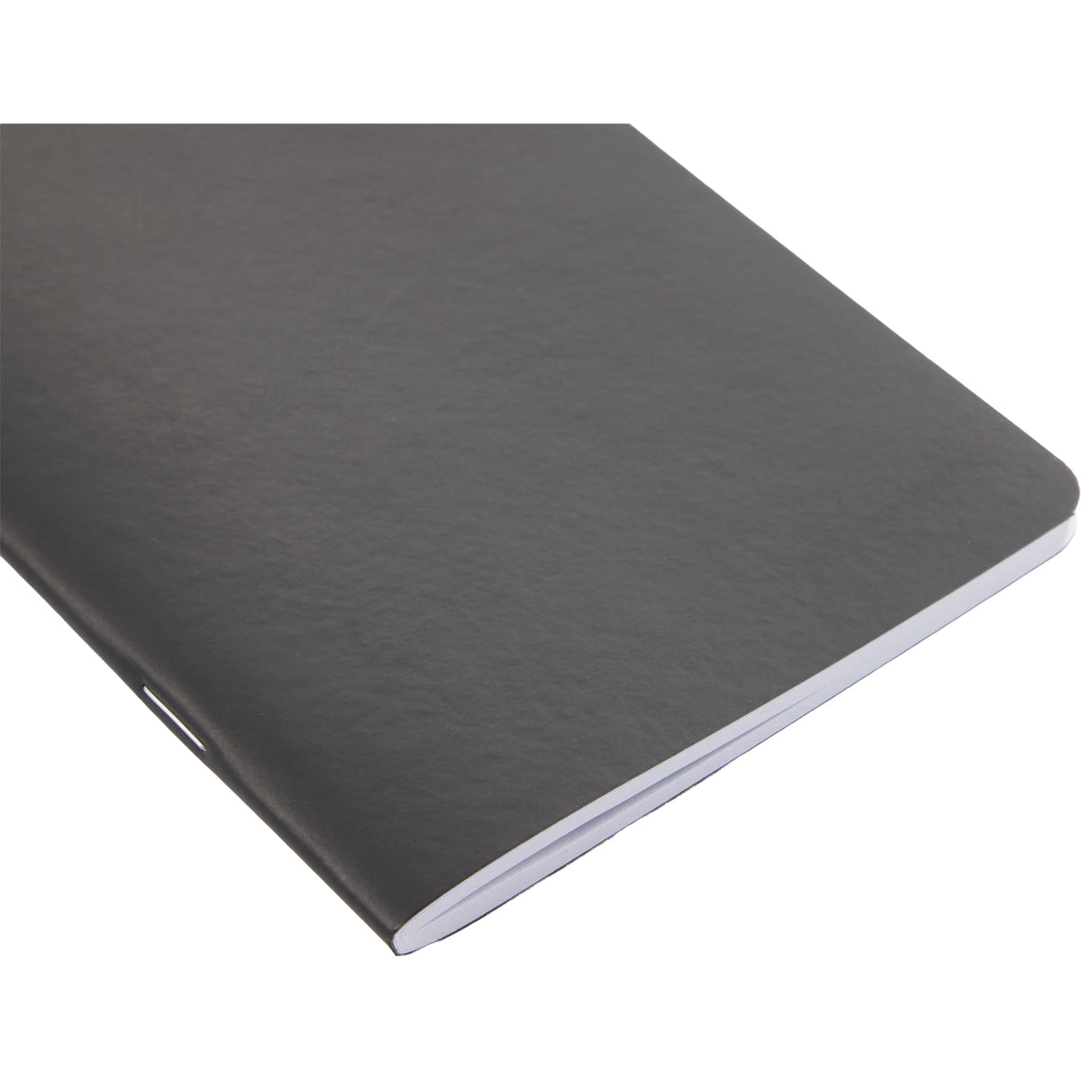 Slim Stapled Pocket Notebook with Recycled Cover, 4 x 6 Inches Debossing - Black - Detail