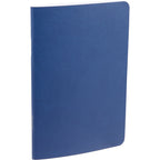 Slim Stapled Pocket Notebook with Recycled Cover, 4 x 6 Inches Debossing - Blue - Right Angle