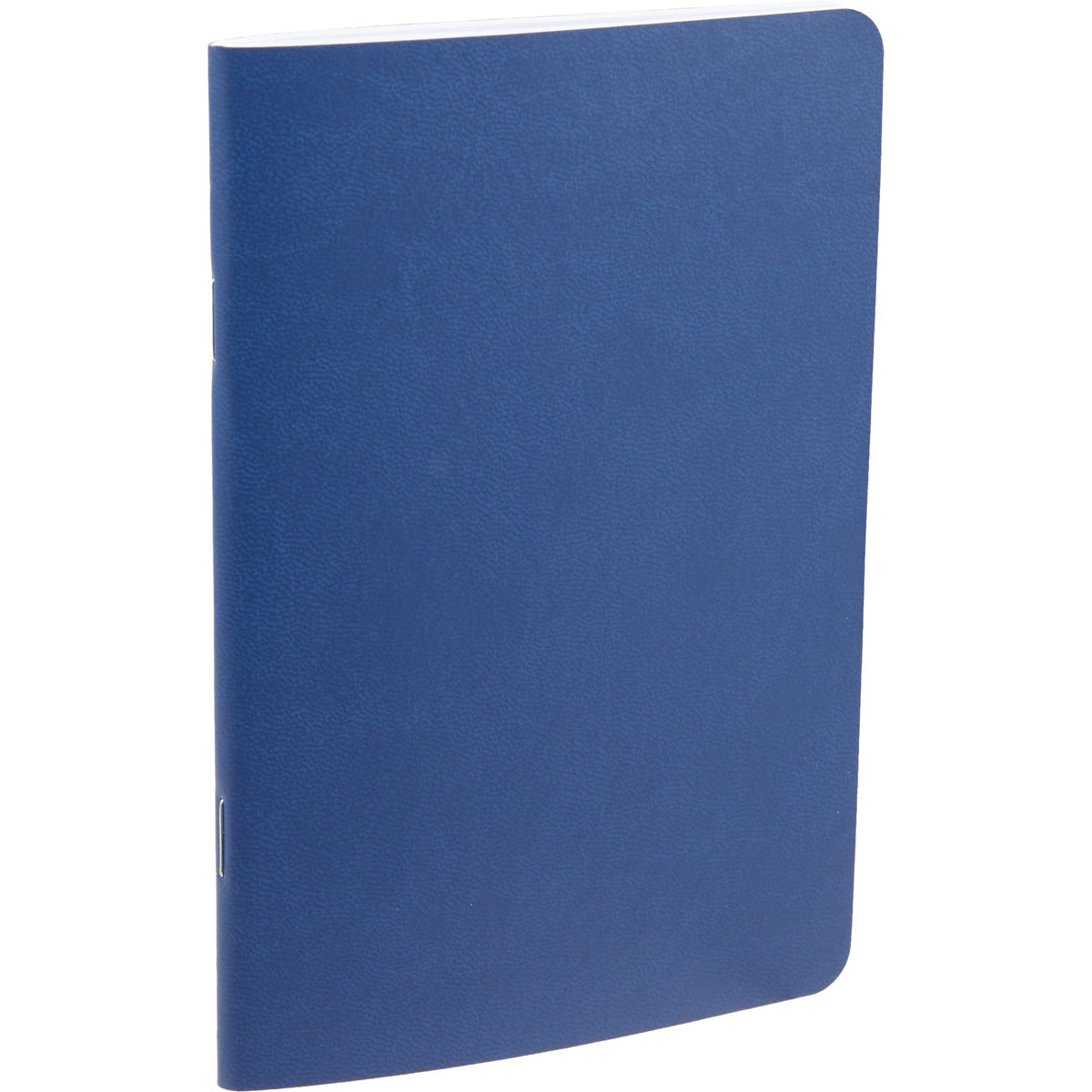 Slim Stapled Pocket Notebook with Recycled Cover, 4 x 6 Inches Debossing - Blue - Right Angle