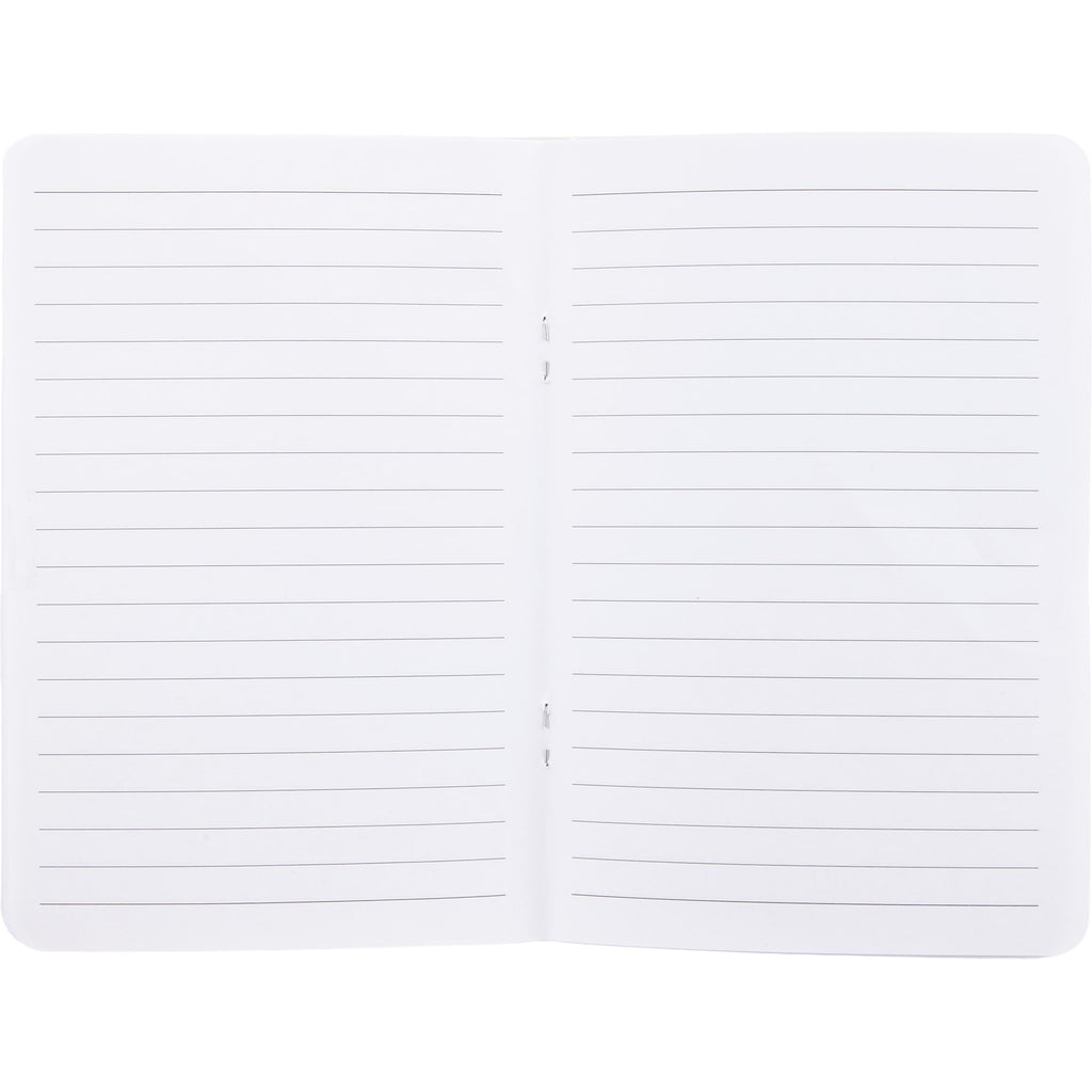 Slim Stapled Pocket Notebook with Recycled Cover, 4 x 6 Inches Debossing - Orange - Detail 2
