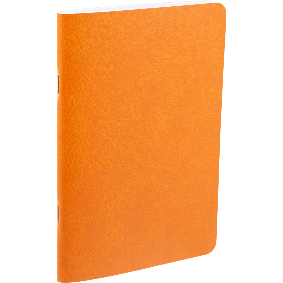 Slim Stapled Pocket Notebook with Recycled Cover, 4 x 6 Inches Debossing - Orange - Right Angle