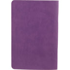 Slim Stapled Pocket Notebook with Recycled Cover, 4 x 6 Inches Debossing - Purple - Back