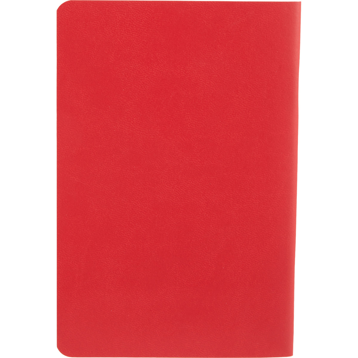 Slim Stapled Pocket Notebook with Recycled Cover, 4 x 6 Inches Debossing - Red - Back