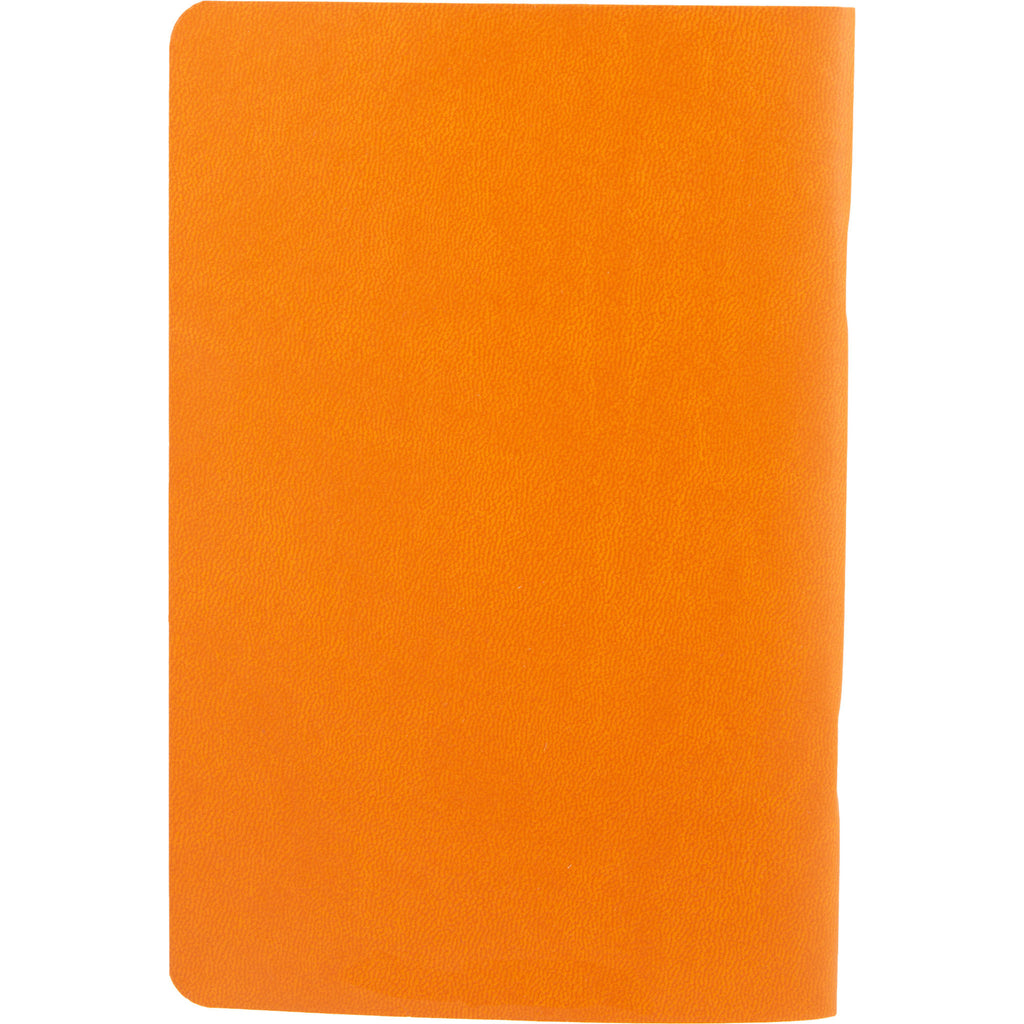 Slim Stapled Pocket Notebook with Recycled Cover, 4 x 6 Inches - Orange - Back