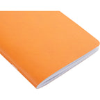 Slim Stapled Pocket Notebook with Recycled Cover, 4 x 6 Inches - Orange - Detail