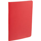 Slim Stapled Pocket Notebook with Recycled Cover, 4 x 6 Inches - Red - Right Angle