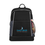 Slim Zip Backpack with Front Slash Pocket, Grey Transfer - Seattle Grey - View 1