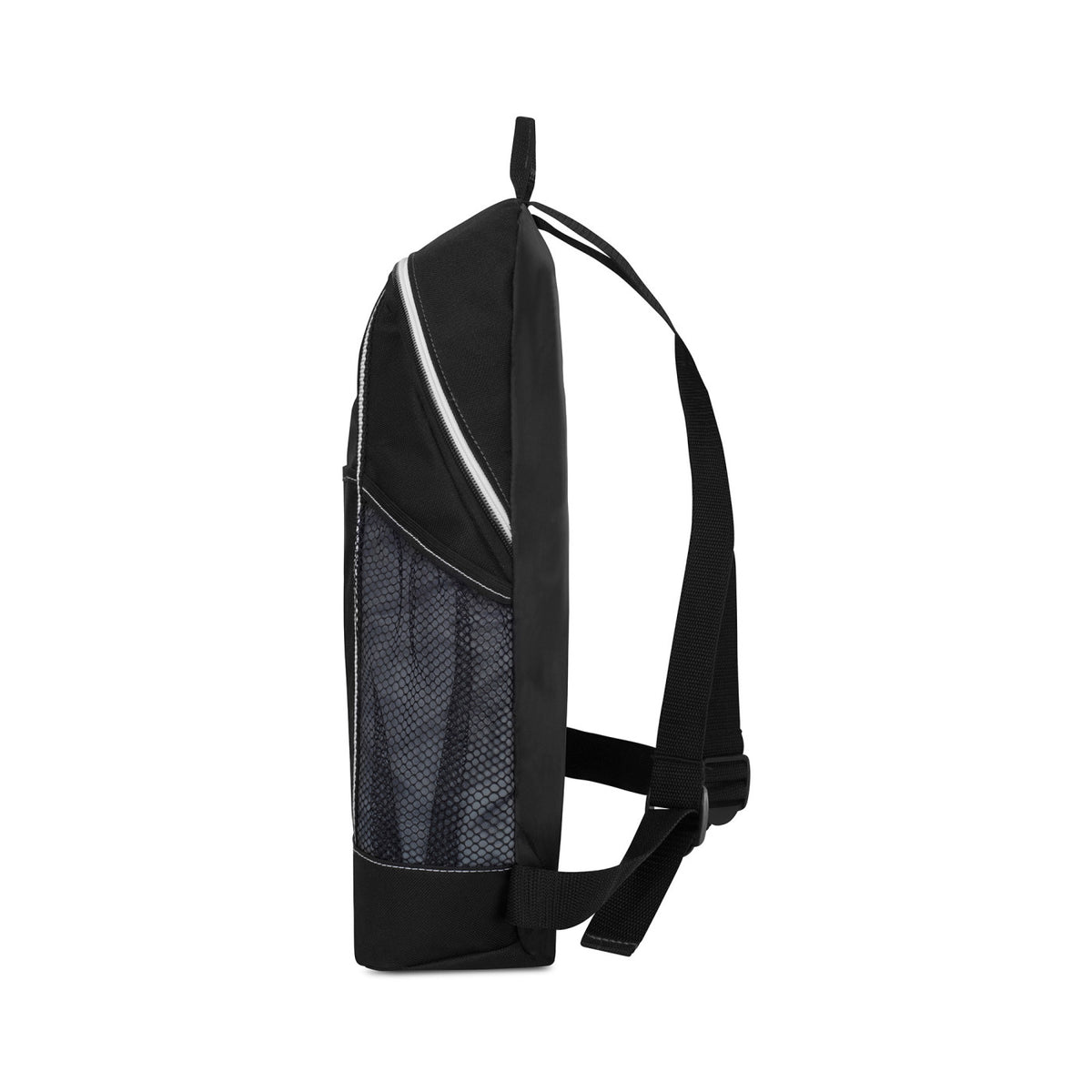 Slim Zip Backpack with Front Slash Pocket, Grey Transfer - Seattle Grey - View 3