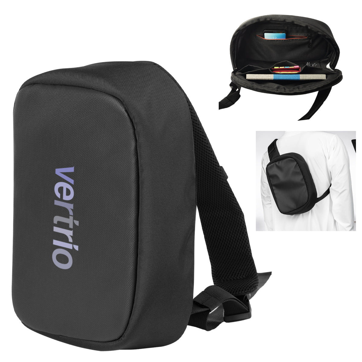 Sling Bag, Broadway - Black - Colorbrite