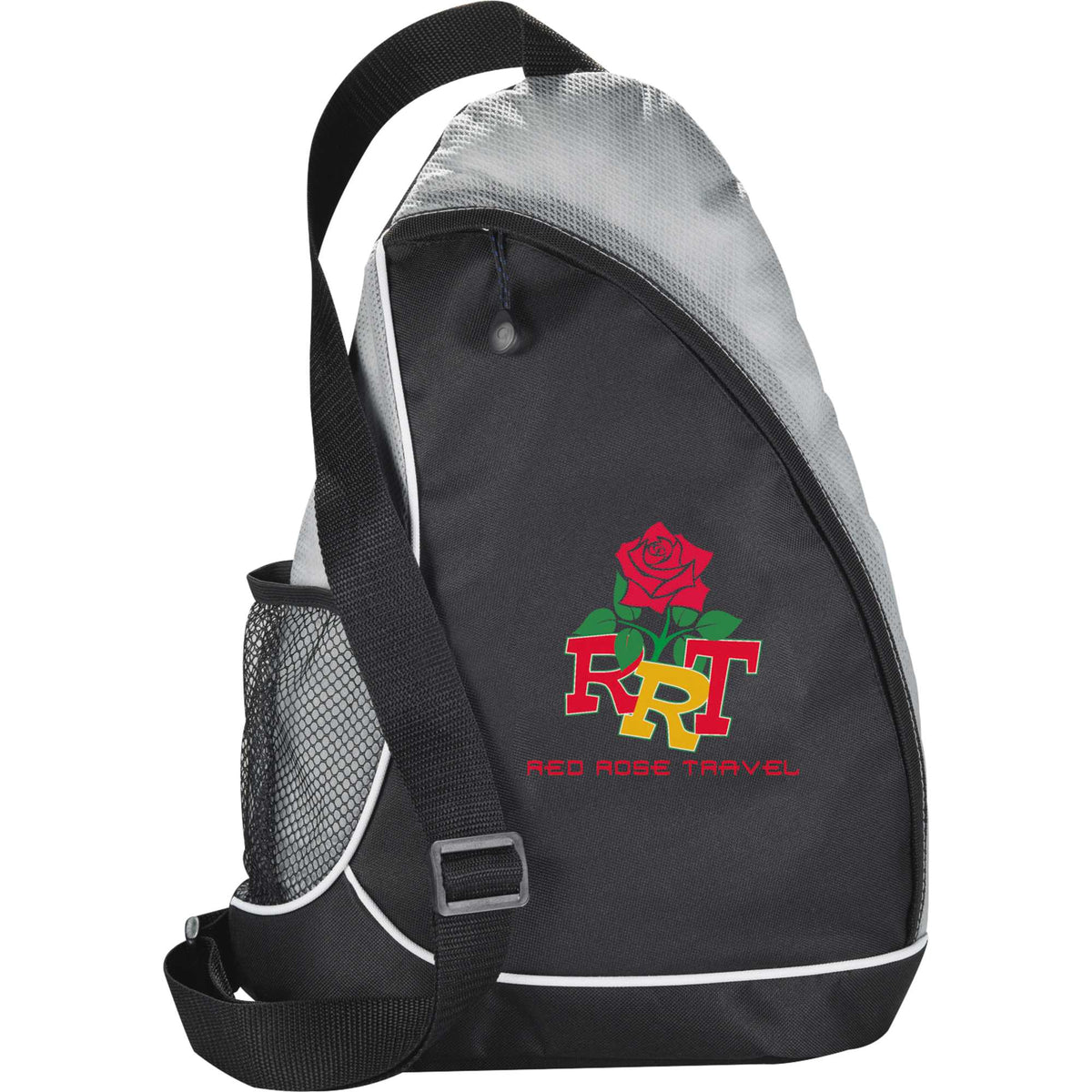 Sling Shot Crossover Backpack with Bottle Pocket Transfer - Gray - Front 2