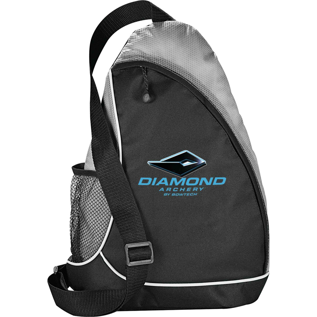 Sling Shot Crossover Backpack with Bottle Pocket Transfer - Gray - Front 3