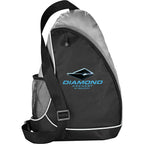 Sling Shot Crossover Backpack with Bottle Pocket Transfer - Gray - Front 3