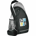 Sling Shot Crossover Backpack with Bottle Pocket Transfer - Gray - Photo