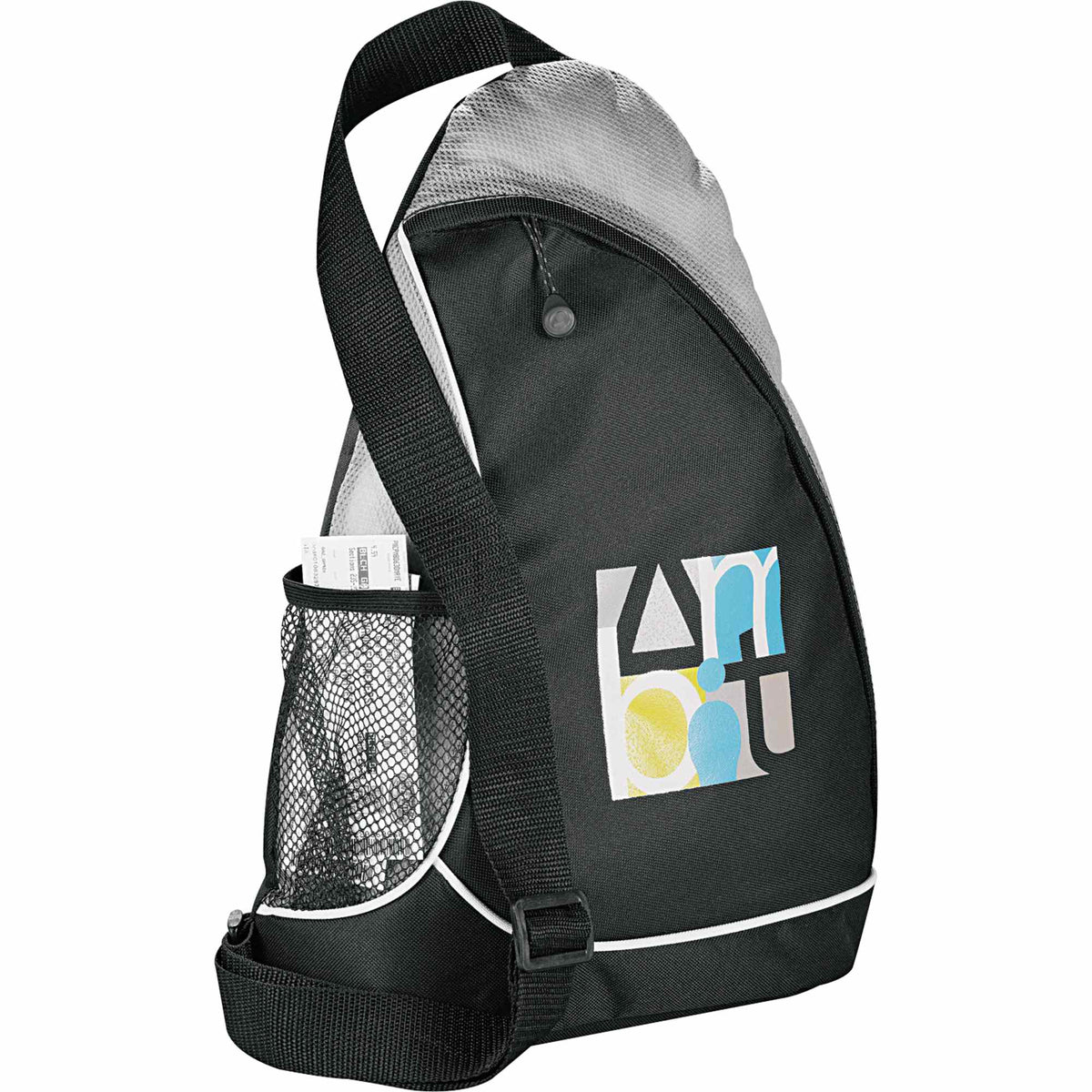 Sling Shot Crossover Backpack with Bottle Pocket Transfer - Gray - Photo