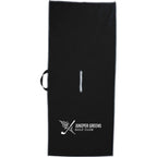 Slip Over Player Golf Towel in Recycled Waffle, 17 x 40 Inches - Black - Front