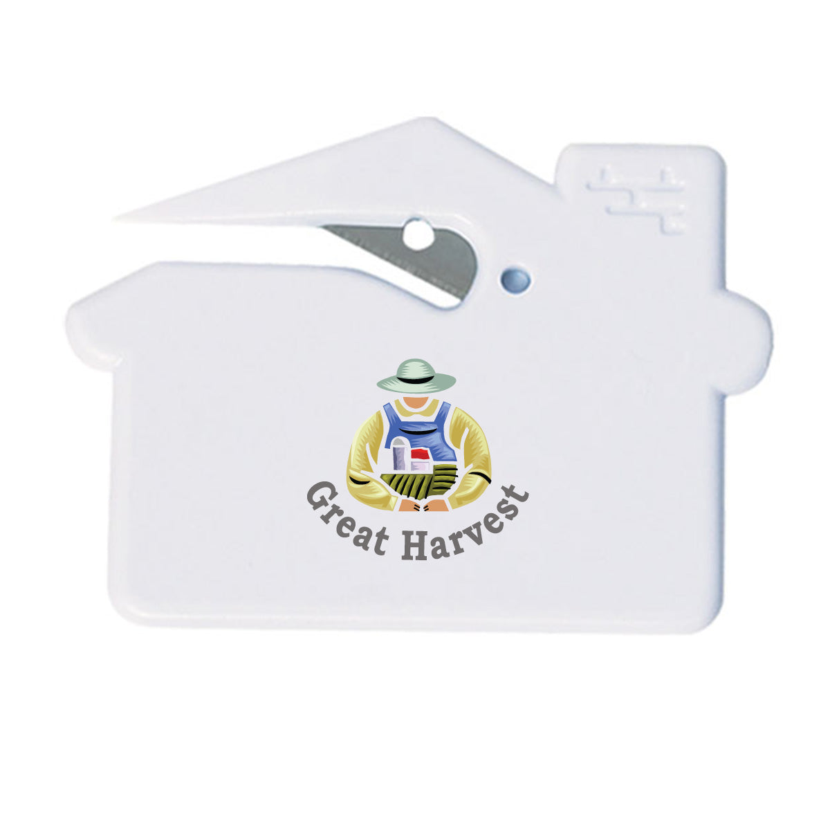 Slitter Shaped Like a House Full Color - White - Full Color